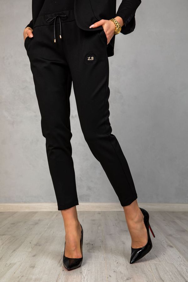 czarne bawełniane spodnie damskie